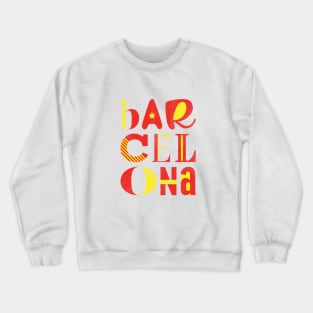 Barcelona Typography Crewneck Sweatshirt